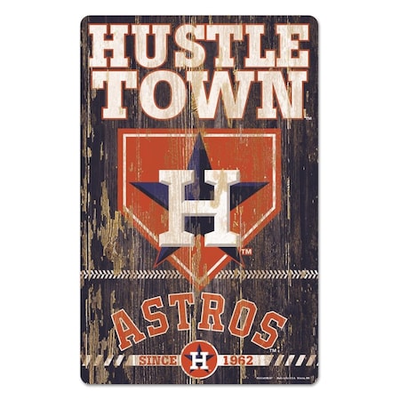 Wincraft Houston Astros Slogan Design Wood Sign - 11 x 17 in. 3208558010